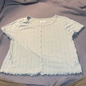 Wonder Nation Light Gray Button Down Shirt